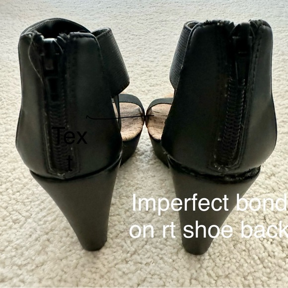 Charles by Charles David 4.25” high, black platform, wedge sandals 8M - Picture 3 of 7